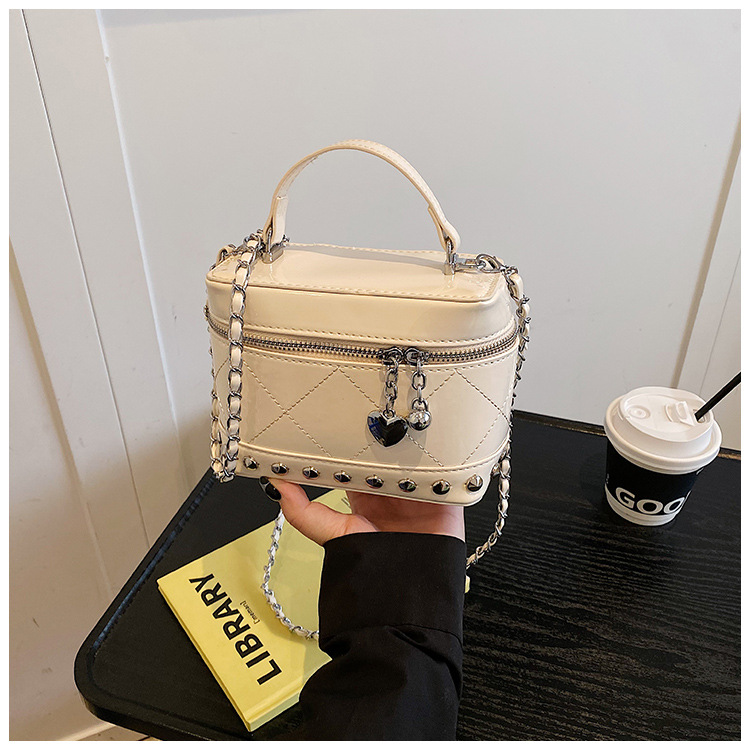 Korean style fashionable handbag for women 2025 summer new style small square bag, simple embroidered thread chain single-shoulder crossbody bag undefined
