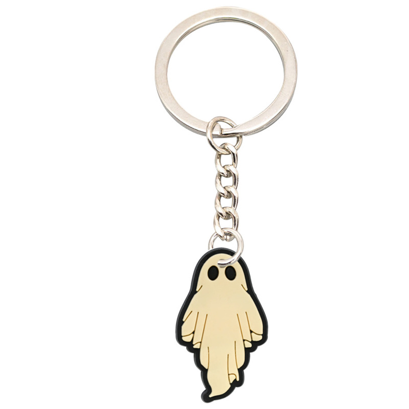 アマゾンのハロウィーンの漫画のキーホルダーの装飾品はカボチャの漫画のPVCの柔らかいゴムのキーチェーンの装飾品を掛けます。|undefined