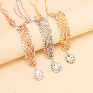 95g Weight Headwear Classification Women'S Gender Fashion Style Gold, Silver Color Wholesale Geometric Water Drop Rhinestone Headdress Nihaojewelry 4