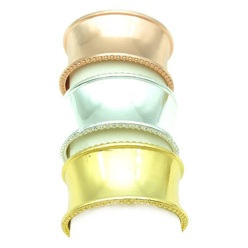 Fábrica al por mayor promoción restaurante mesa de plata ronda metal servilleta anillo servilleta hebilla toalla anillo