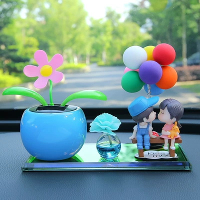 Car ornaments: Car Interior Accessories, Car Supplies - blue-couple-blue-sunflower-single-bunch-of-colorful-balloons