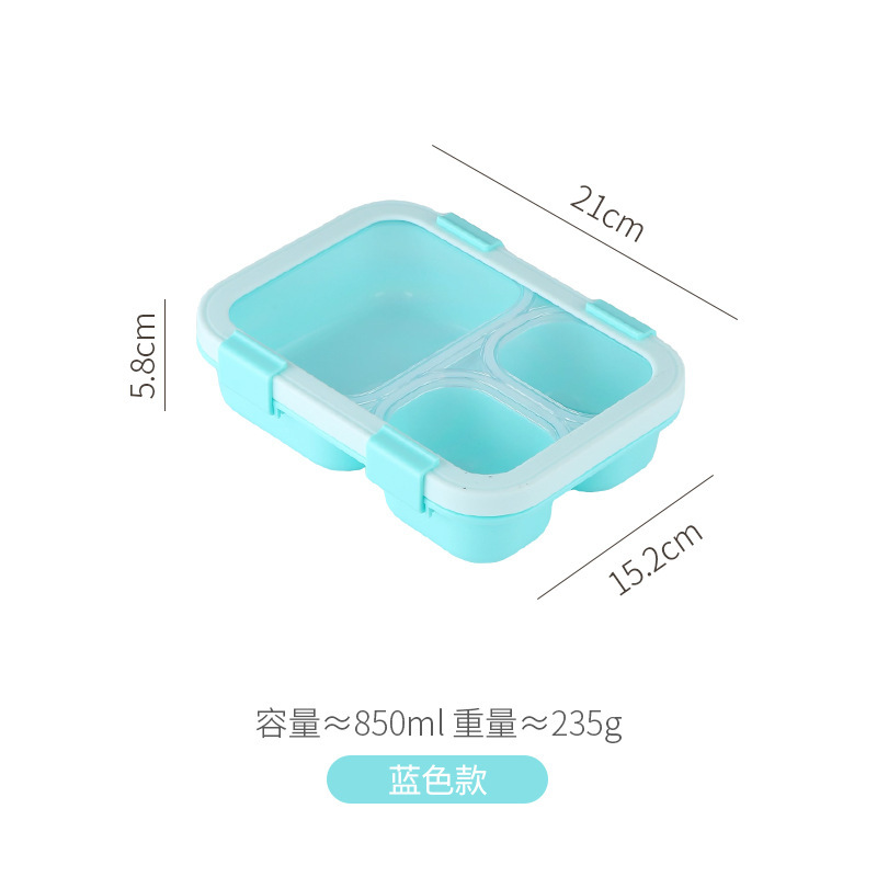 时尚马卡龙色系饭盒分格便当盒微波炉可用办公学生上班专用保鲜盒|undefined