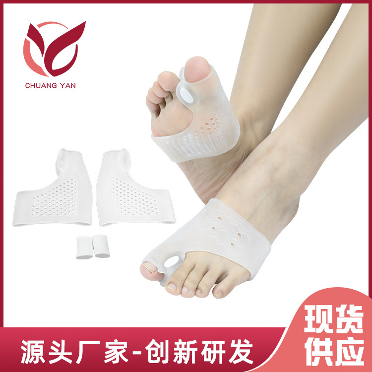 Toe Corrector Big Foot Bone Thumb Valgus Orthosis Breathable Split Toe Correction Socks Adjustable Shoe Wearing Silicone