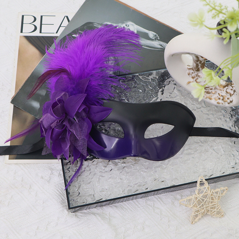 Ventas transfronterizas de flores laterales máscaras de media cara máscaras de maquillaje de baile máscaras de pareja máscaras de fiesta máscaras de ojos decoracionales sexy