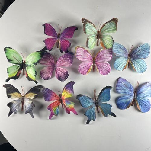 DIY Decor Monet Garden Style Butterfly Wall Background Arrangement Fake Butterfly Mix Handmade Gift Box Gift Large Butterfly