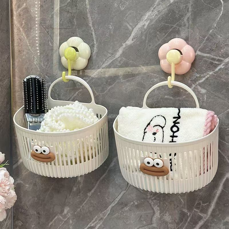 Cesta colgante pequeña multifuncional para baño, cesta de almacenamiento de toallas usadas, cesta colgante de pared para dormitorio y cocina