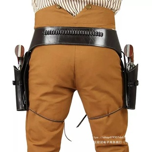 Cross-Border Spot Medieval Renaissance Amazon New Denim Double Gun Belt Revolver Holster