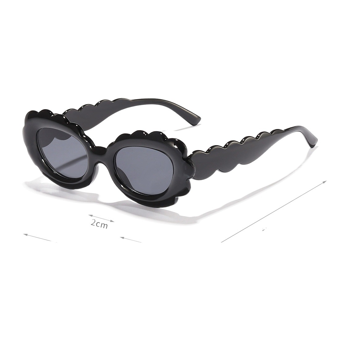 2024 nuevos niños Cloud Edge Marco de forma especial y2g lente ovalada gafas de sol de moda usan gafas de sol esenciales