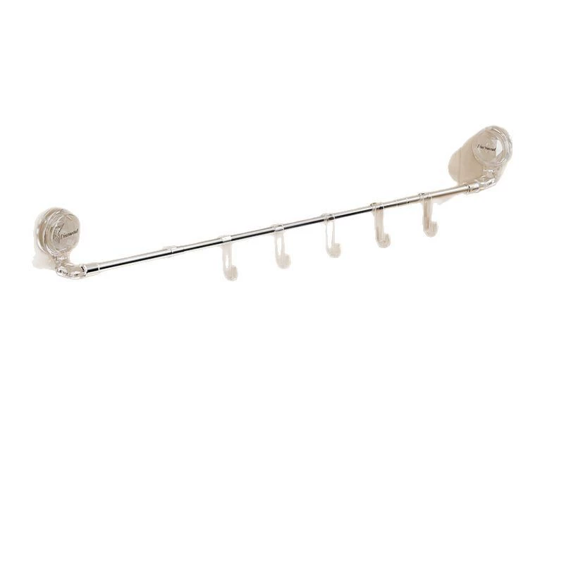 Sucking towel rack toilet free punching bathroom telescopic towel pole shelf, toilet bath towel storage shelf