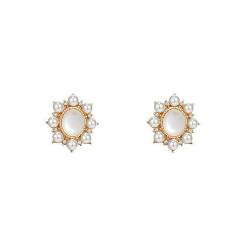 s925 silver needle pearl earrings for women Korean high-end niche design temperament wholesale internet celebrity earrings earrings
