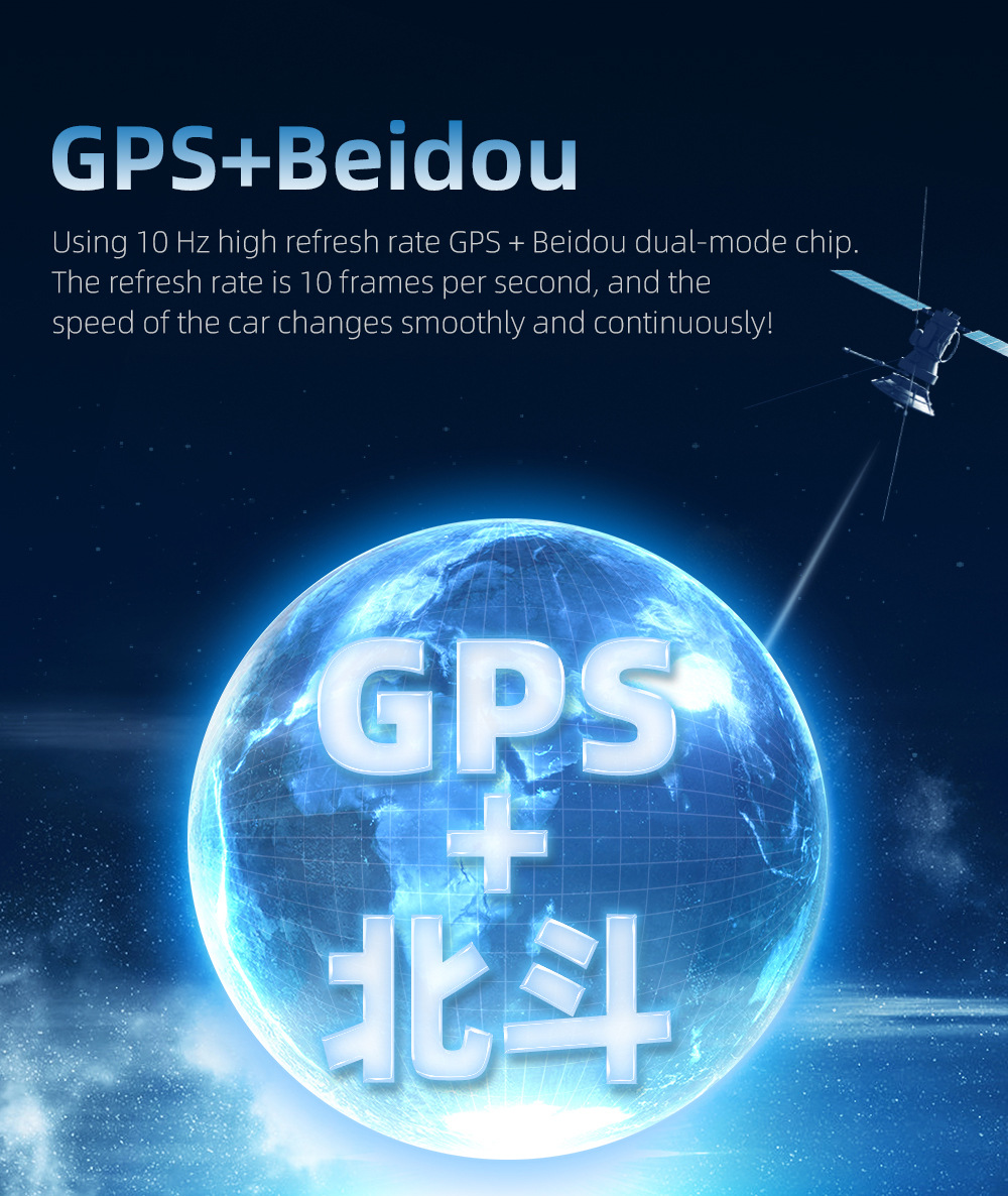 Car HUD Head-Up Display Dedicated GPS Tester Multifunctional Display Clock Smart Dashboard HD G3