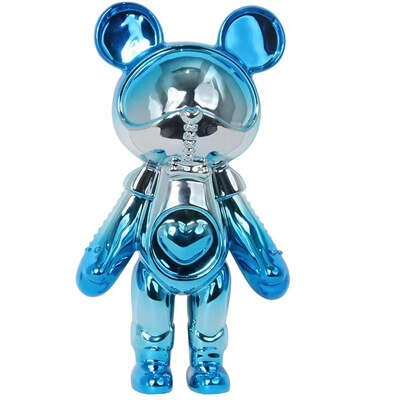 Hollywood Star Bear Polished Plated Floor TV Stand for Living Room Children's Room Home Decor