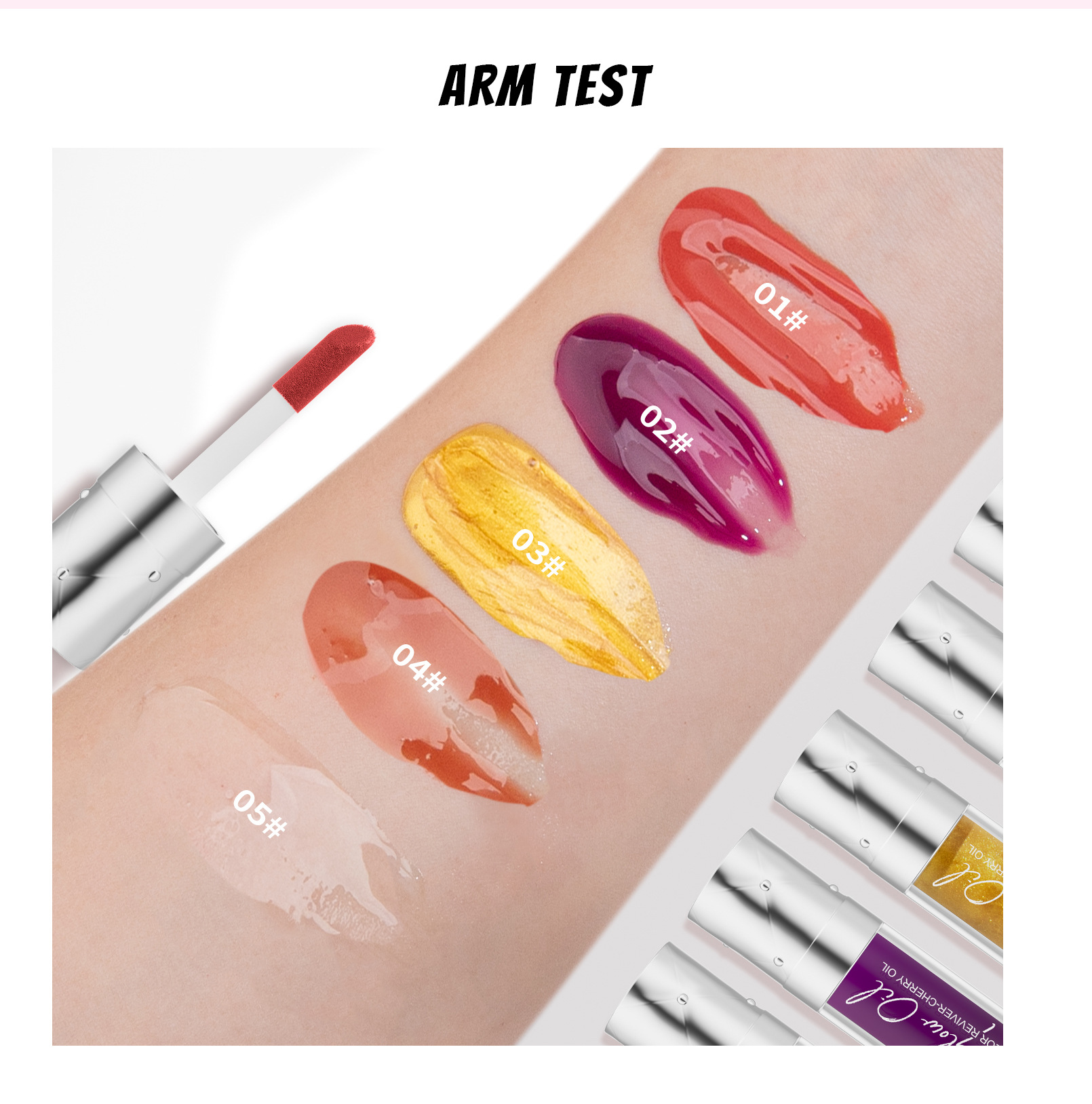 Hellokiss Lip oil Moisturizing and Nourishing Transparent Lip Care Oil Lip Gloss Gold Lip glow oil undefined