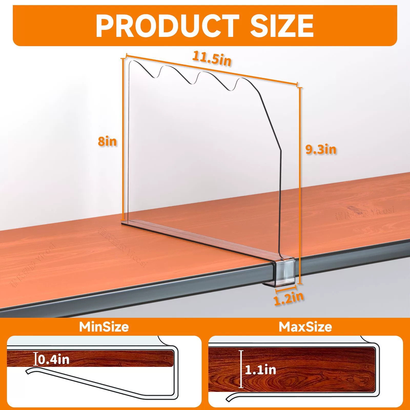 Новая акриловая прозрачная перегородочная доска сумка шкаф одежды перегородочная доска хранение разделительная доска полка разделительная доска оптом