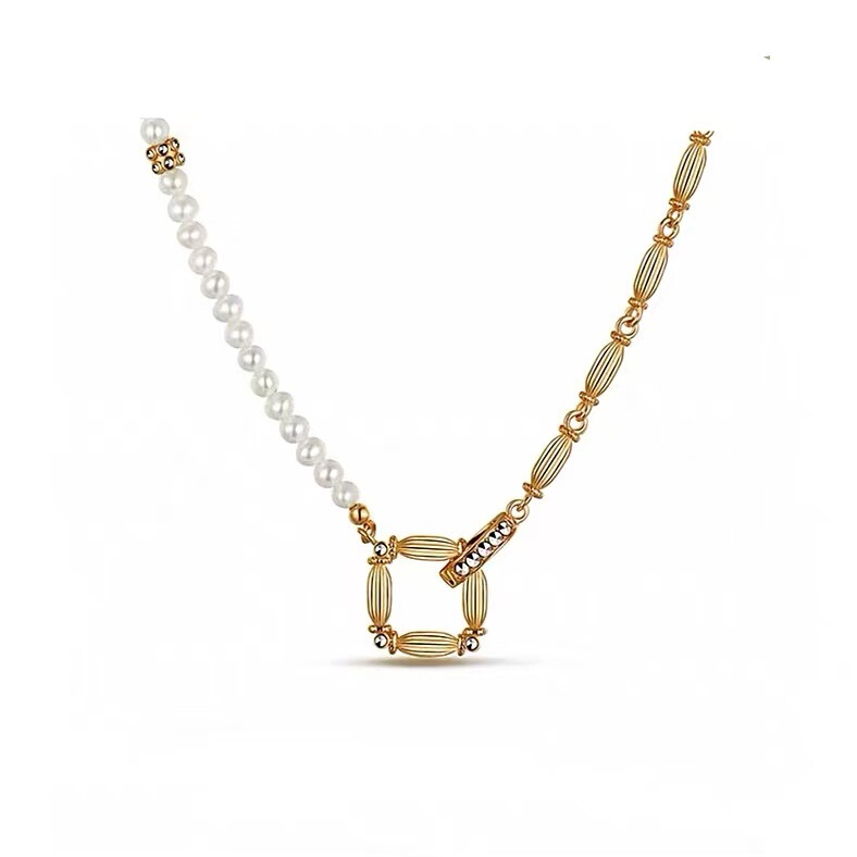Liu Jin Feast Series Pearl Necklace Retro Chinese Style Women's Exquisite Jewelry Gold Necklace Temperament