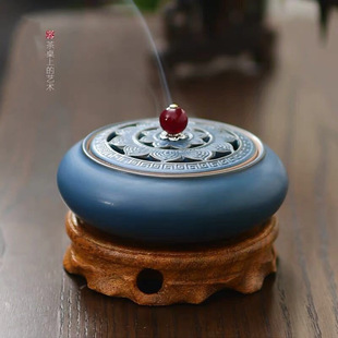 Sandalwood Furnace Antique Ceramic Household Indoor Air Purification Incense Furnace Incense Furnace Creative Incense Way Aromatherapy Furnace