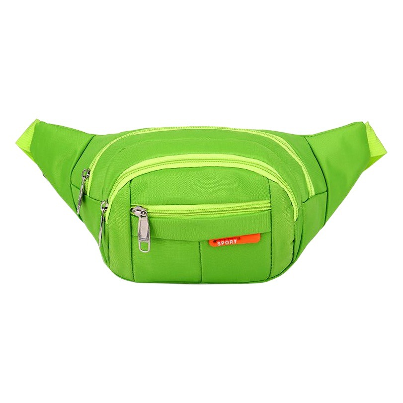 Riñonera deportiva unisex, bolso bandolera de lona impermeable al aire libre, estilo coreano casual, con logotipo personalizable