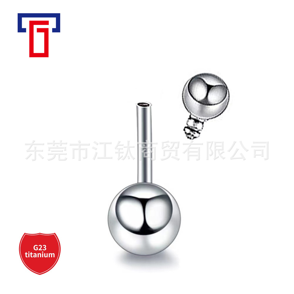 Pointed titanium steel lip stud product view