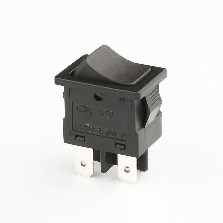 上海永星KCD6自锁四脚黑色外壳跷板开关