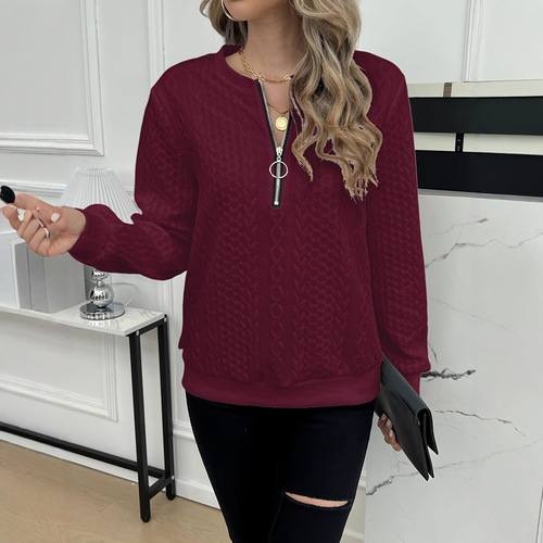 Cross-border European and American women's pullover hoodie, casual hoodie, zip-up hoodie—large quantities in stock, bulk orders welcome with favorable terms!