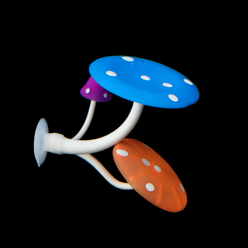 Creativa nueva hoja ornamental de doble capa Douyu resto hoja de desove pecera acuario suministros seta de silicona hoja viva