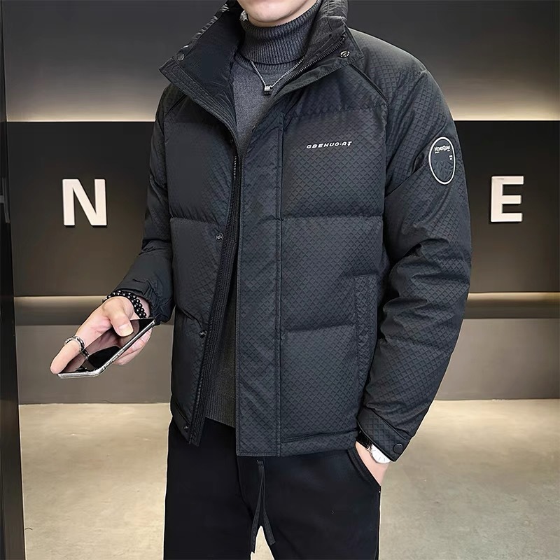 Solid color trend universal keep warm down jacket for leisure