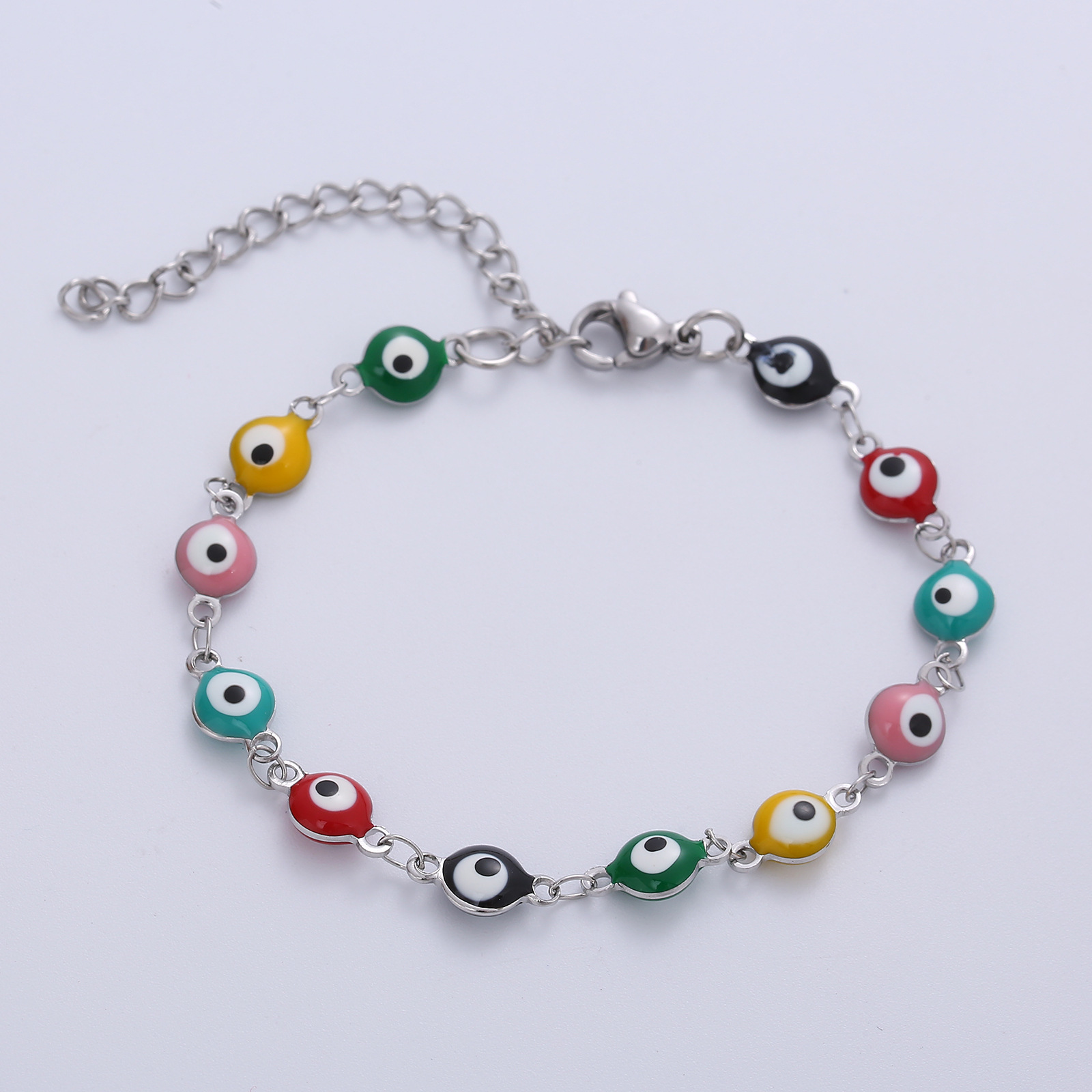 Epoxy Inlay Material Bracelets Classification Fashion Eye 304 Stainless Steel Epoxy Bracelets In Bulk