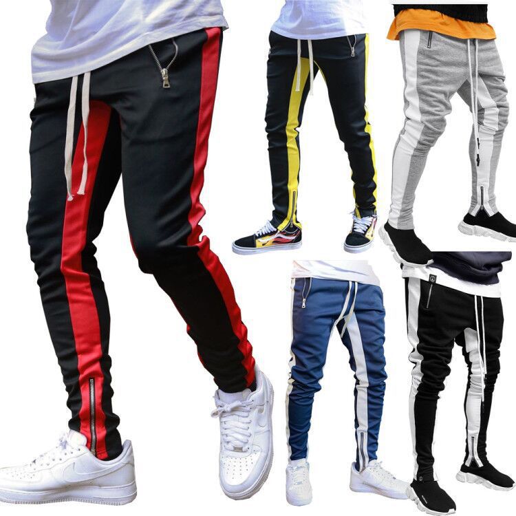 Amazon New Sports Casual Pants Low Feet Zipper Cotton Summer Pants Casual Men's Sports Pants