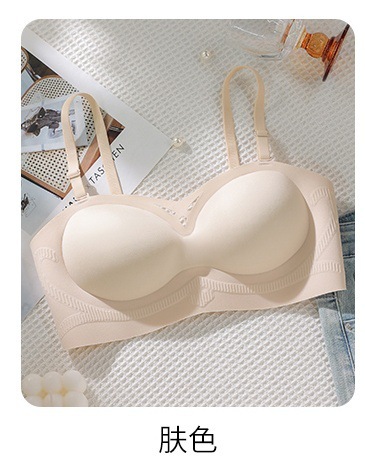 ストラップレスブラ 女性用 滑り止め プッシュアップ 小胸用 シームレス ノンワイヤー インビジブル チューブトップ 2025年新作 ブラジャー 通気性|undefined