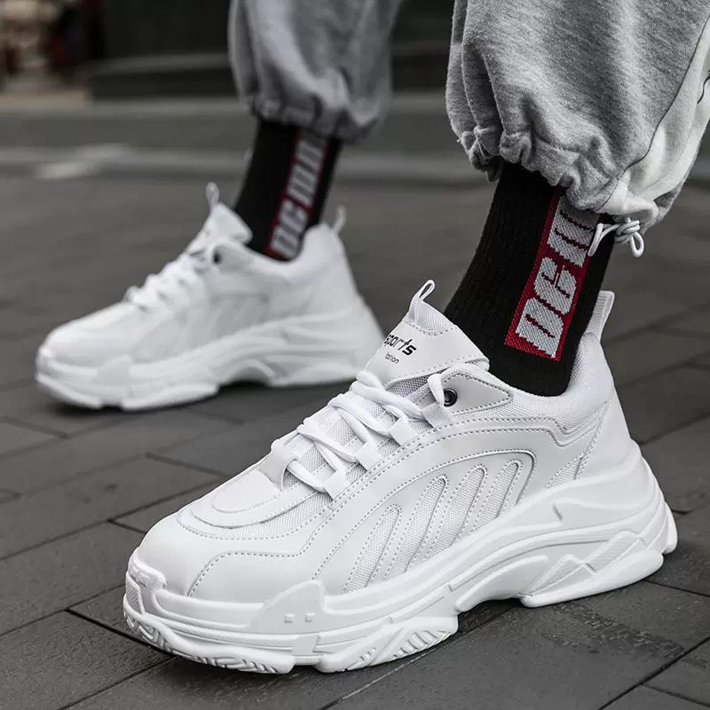 Осень 2023 Белая обувь Torre Shoes Пары Обувь для увеличения роста Мужская обувь на воздушной подушке Модная обувь кроссовки Кроссовки