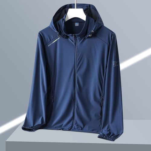 Summer lightweight men's fishing sun shirt, dad's summer cool ice silk sun protection outerwear for middle-aged men.