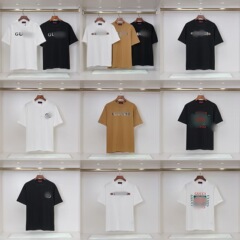G家の人気商品、高品質純綿半袖Tシャツ、メンズプリント、男女兼用、トレンドブランド、輸出向け、ゆったり半袖