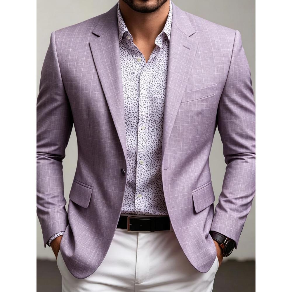 Hombres delgados trajes casuales impresión 3D clásica versátil primavera y otoño chaqueta de trajes transfronterizos Gran Bretaña spot