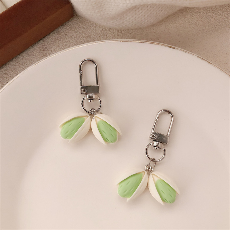 Serie de comida creativa Bolsa de pistacho Colgante Llavero Cadena colgante Mochila personalizada Colgante pequeño Colgante para teléfono móvil