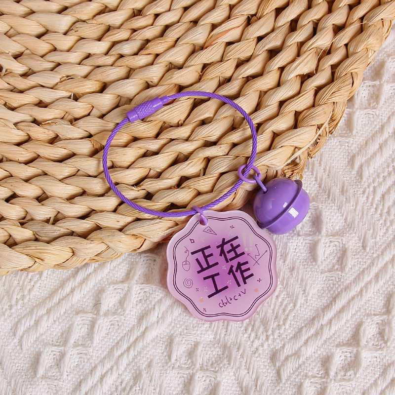 多角形両面アクリル創意ペンダント趣味文字牌キーホルダーペンダント少女心バッグ装飾品|undefined