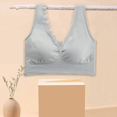 Large size underwear seamless beautiful back bra women's sexy lace tube top plus fat size chest wrapped sports yoga vest for women