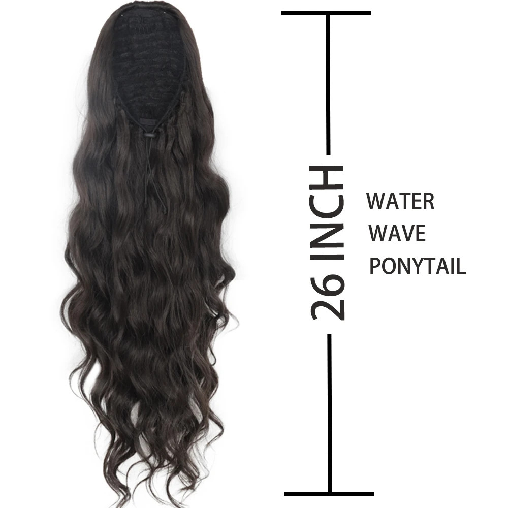 Perucas europeas y americanas de moda de caballo ondulado largo cabello ondulado damas de fibra química de caballo