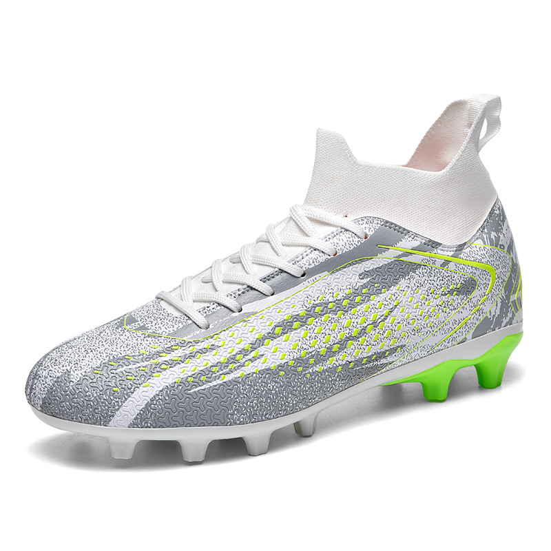 2025 nuevos zapatos de fútbol al aire libre de clavos altos concursos al por mayor fábrica de césped cómodo venta directa juvenil transfronteriza