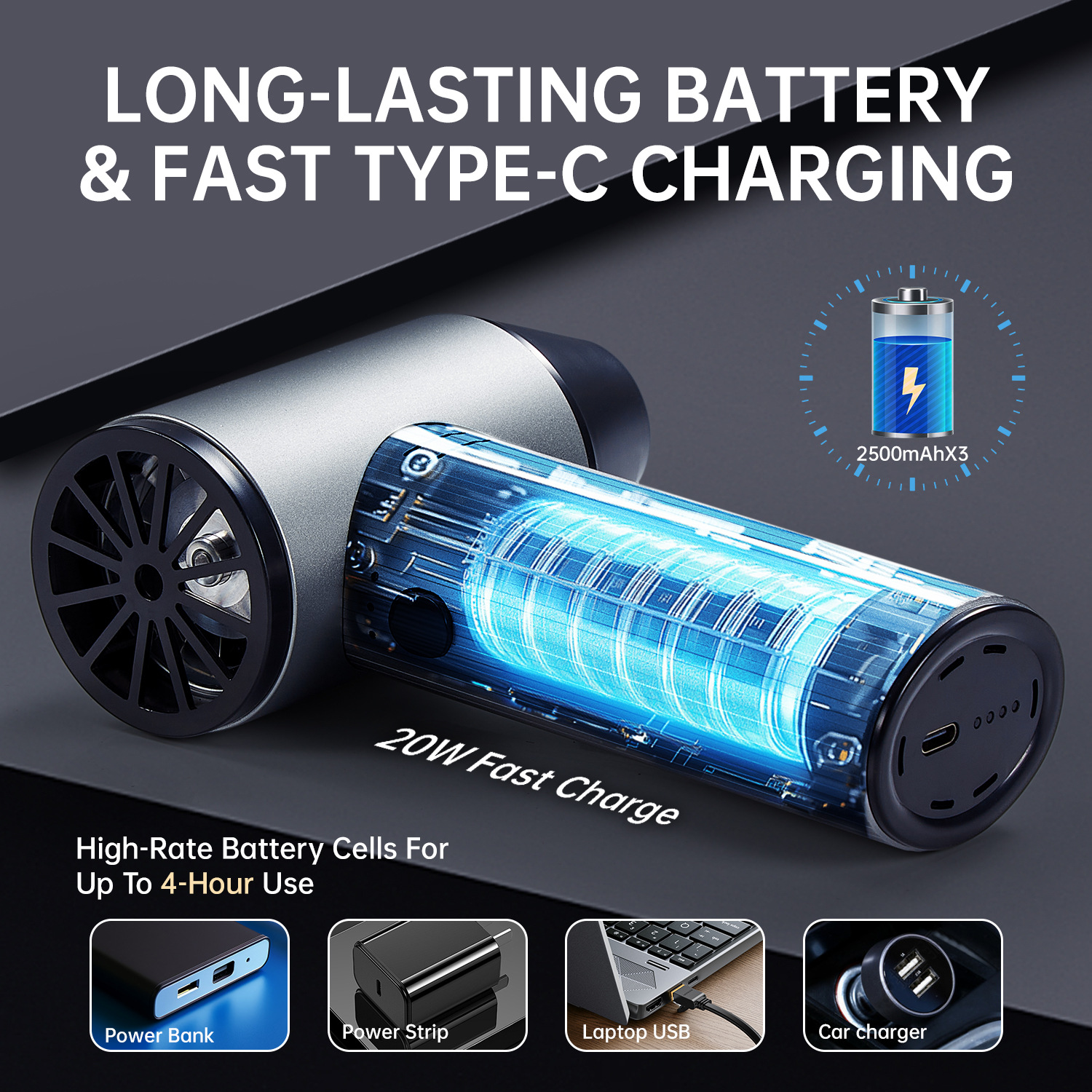 2025 nuevo ventilador violento de aleación de aluminio transfronterizo de alta velocidad portátil pequeño ventilador turbo ventilador portátil al por mayor