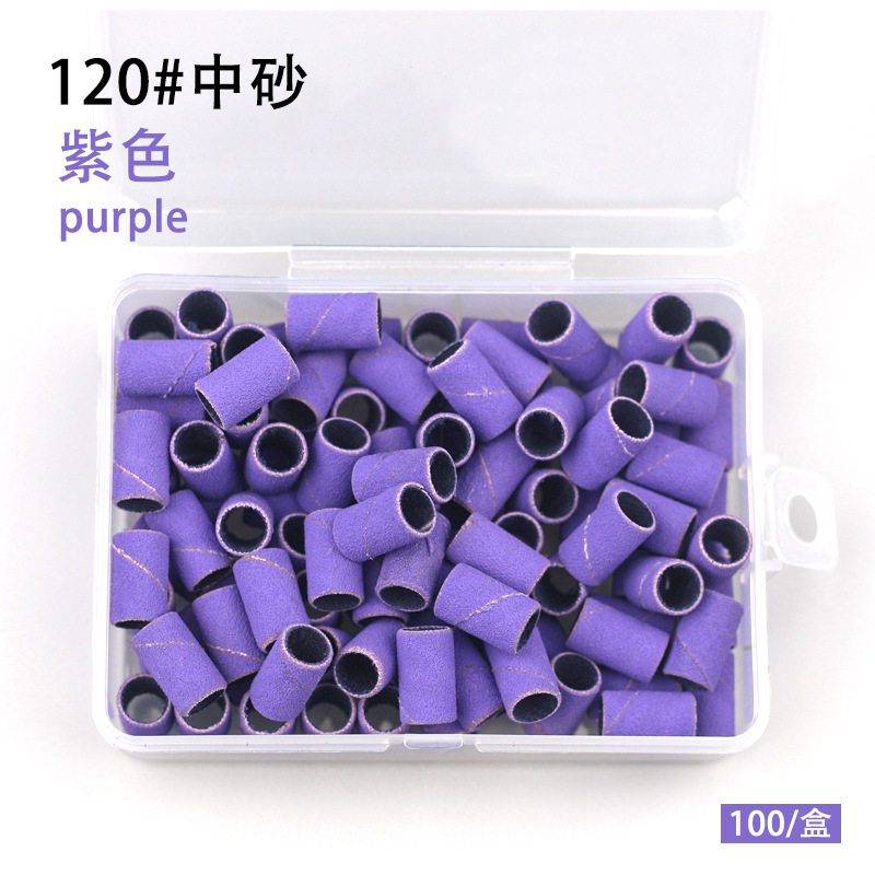 Transfronterizo nuevo clavo cabeza de molienda anillo de arena máquina de pulir eléctrica clavo anillo de molienda negro y blanco multi-color caja de montaje cojinete