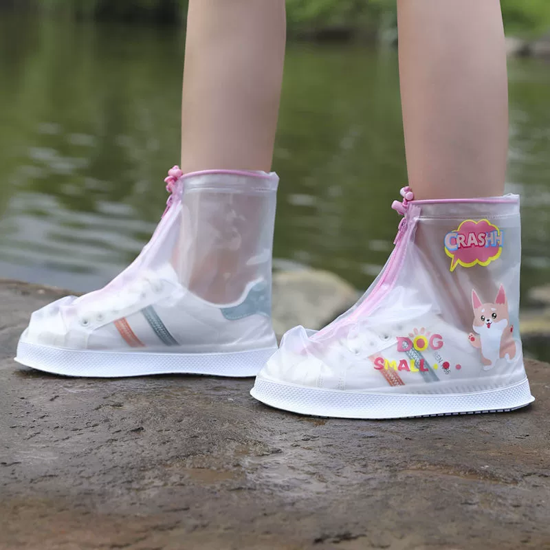 Чехлы для обуви от дождя для мальчиков и девочек, водонепроницаемые и нескользящие детские резиновые сапоги, утолщенные уличные детские резиновые сапоги для детского сада.