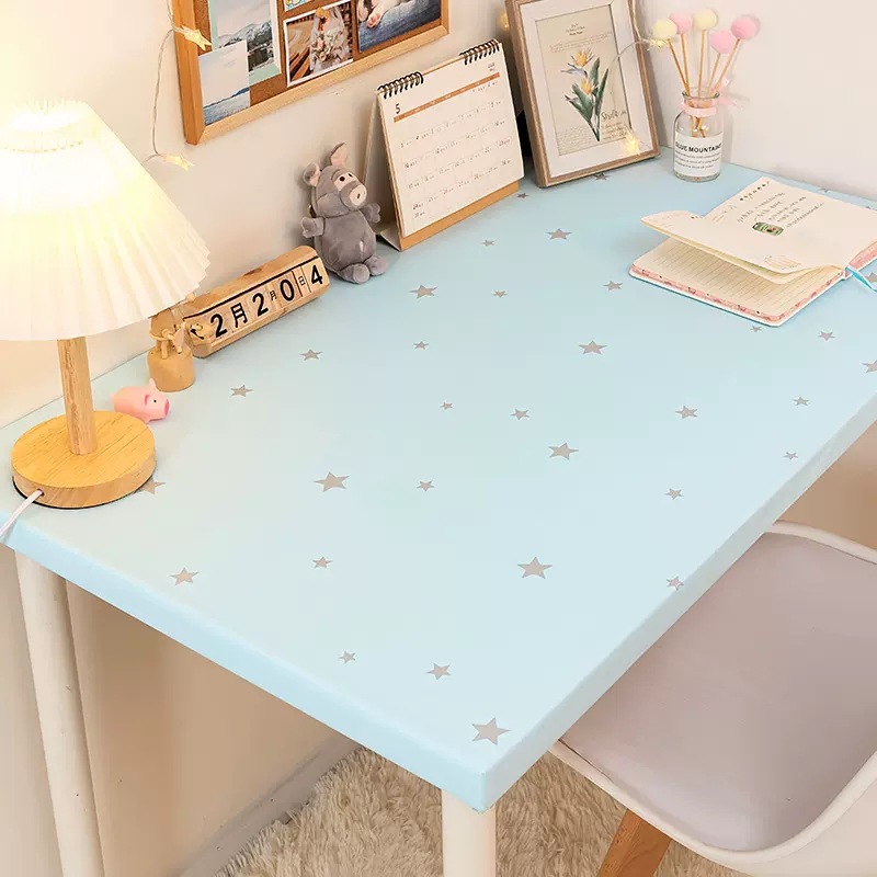 Desktop Stickers Dormitory Renovation Tablecloth Desk Cabinet Renovation Waterproof Self-Adhesive Color Change Thickeneded Wallpaper Film Wall Stickers