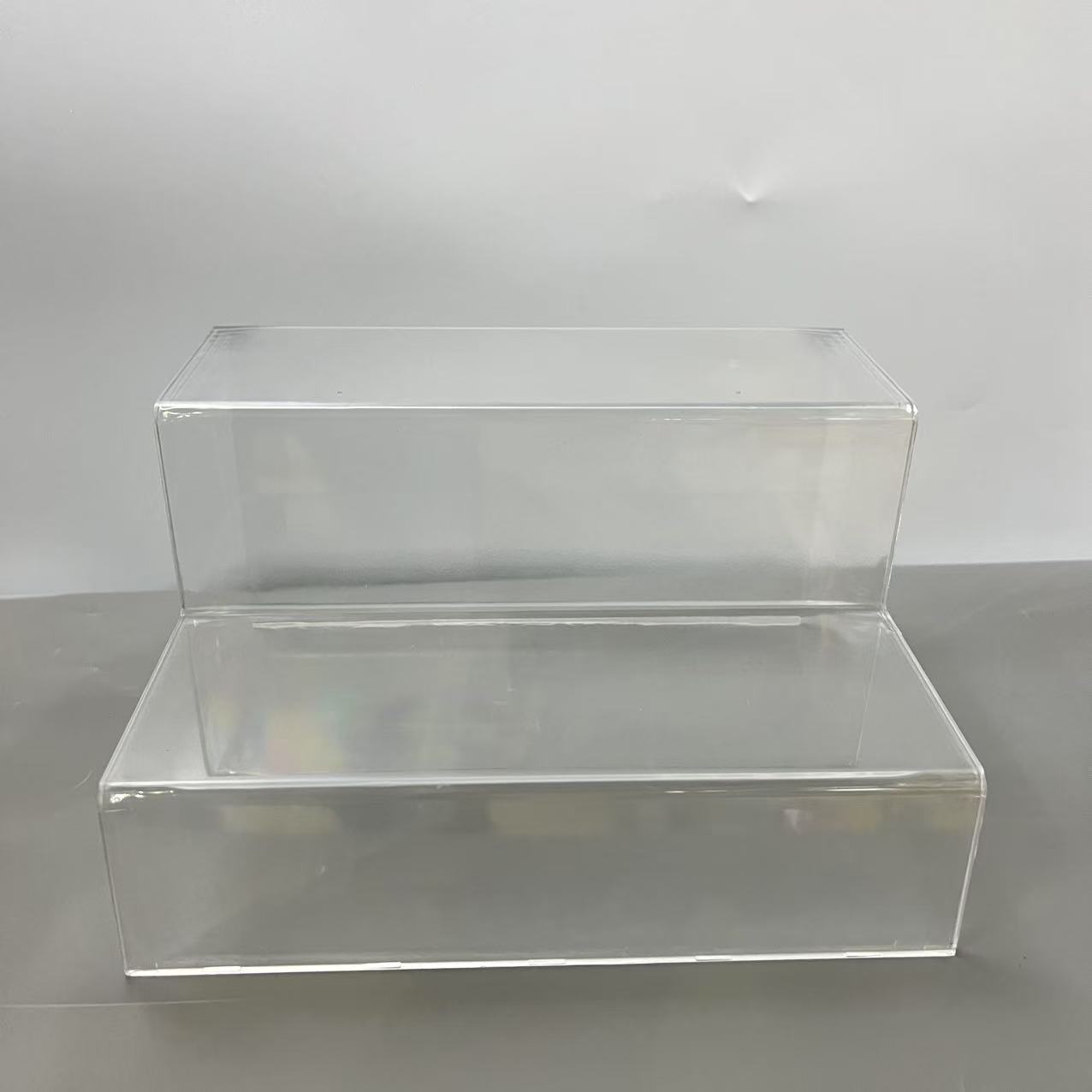 Expositor de Zapatos de Plástico Transparente en Forma de U para Zapatos y Bolsos
