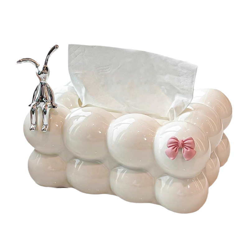 高級感のある収納ケースの新型の軽贅沢家庭用創意トイレティッシュボックスのリビングのテーブルの上に紙ナプキンを引き出します。