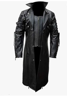 2023新款wish亚马逊 速卖通长款 欧美男士机车大码皮衣夹克男装