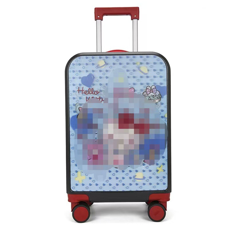 Fábrica al por mayor nuevo 20 pulgadas 3D imprimible maleta infantil silenciosa rueda universal caja de dibujos animados para niños