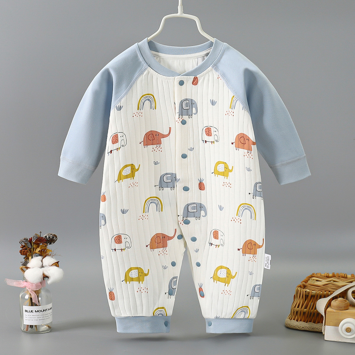 蓝满印大象（无骨加长款）  + ¥7.00 