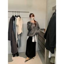 【MISS密思家】慵懒风毛感进口马海毛保暖毛衣（含30%羊毛）1719