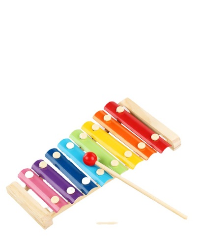 Factory direct sales of eight-note musical instrument wooden baby knocking wooden early education percussion instrument toy street stall supply