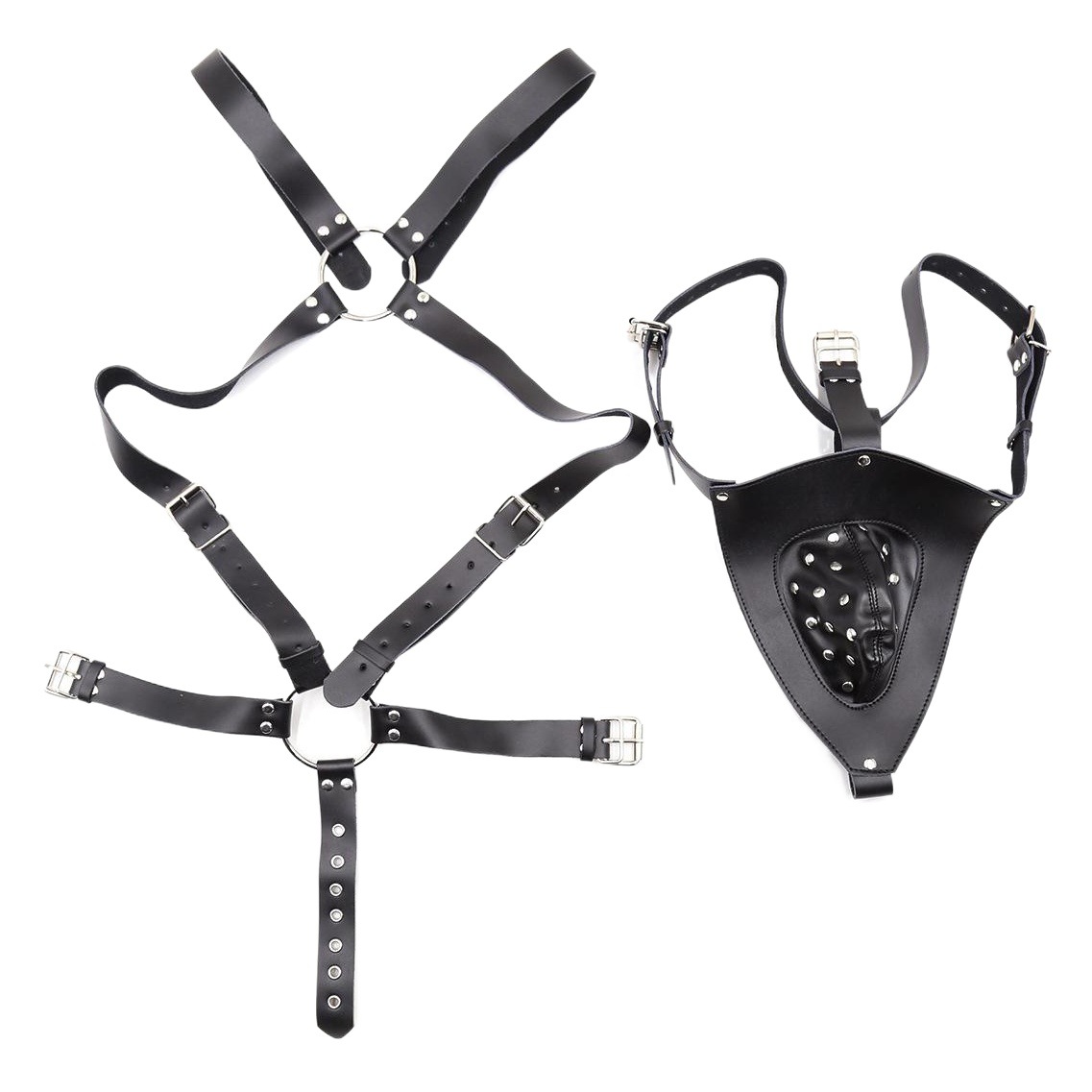 Ropa de cuero PU para hombre, arnés de bondage, disfraces para discoteca, traje de cuero para pole dance, venta al por mayor de juguetes sexuales de fábrica. image 1